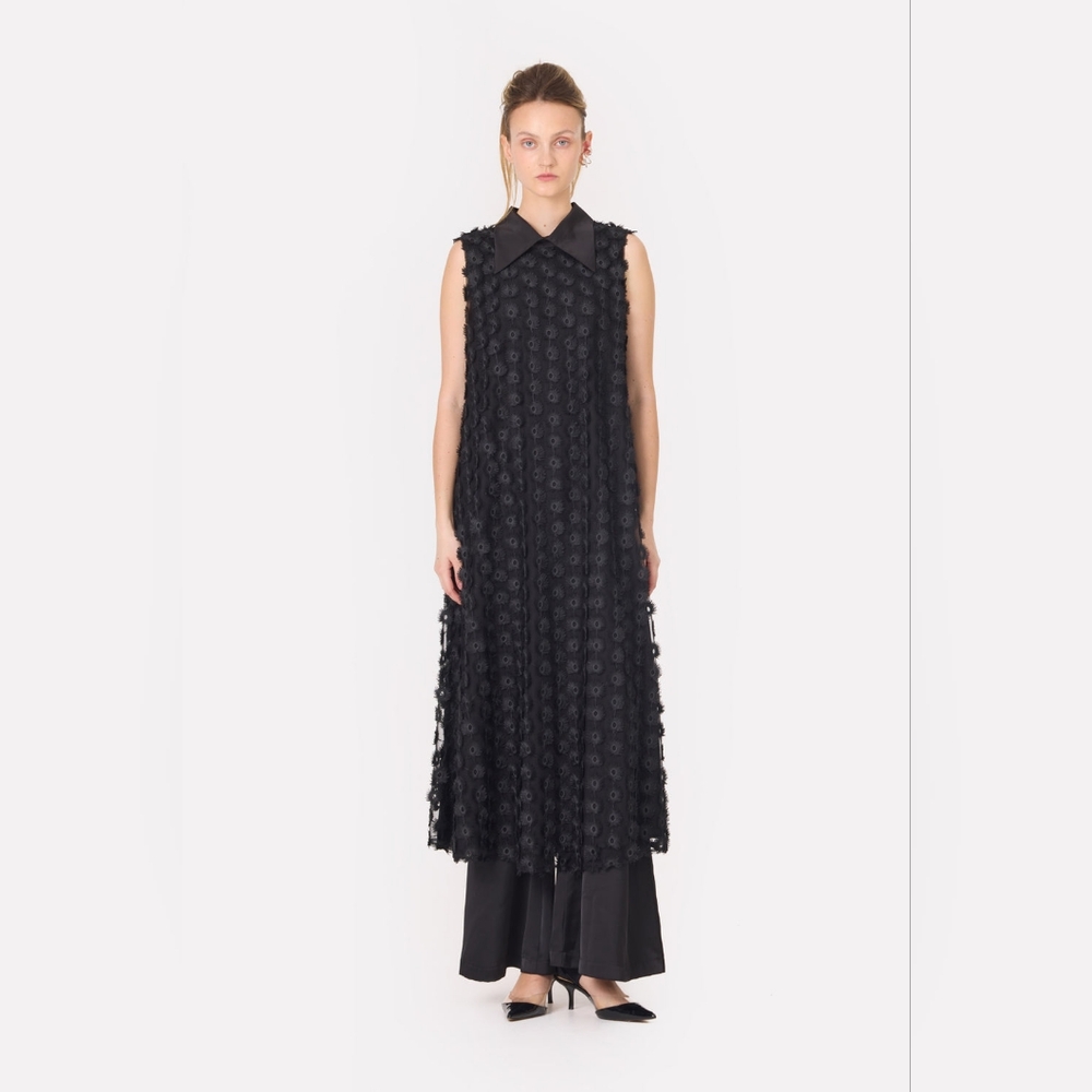 Julia Allert Evening Gown A-Line Maxi Dress With Flowers Size Small